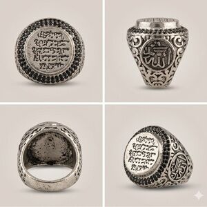 Intricately Designed Silver Men's Ring